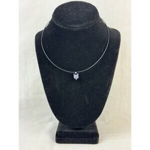 B. Tiff Beautiful Blue Pendant Necklace w/ 16” Chain